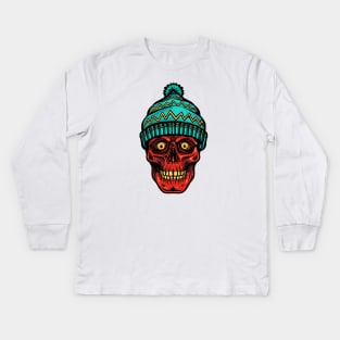 Winter Skull Kids Long Sleeve T-Shirt